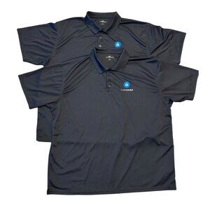 (2) Carvana Employee Polo Shirts Men’s 3X Black Embroidered Short Sleeve Top